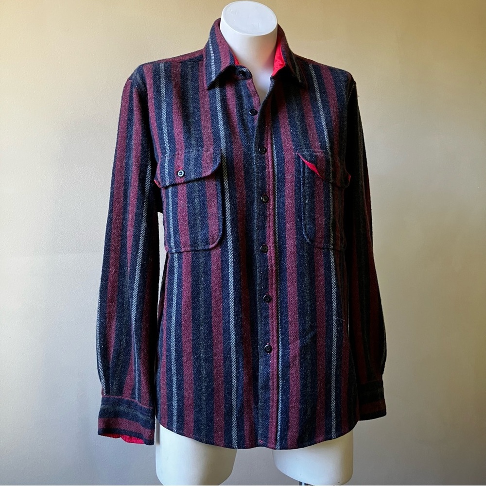 Fieldmaster | Vintage Wool Stripe Button Down Shirt